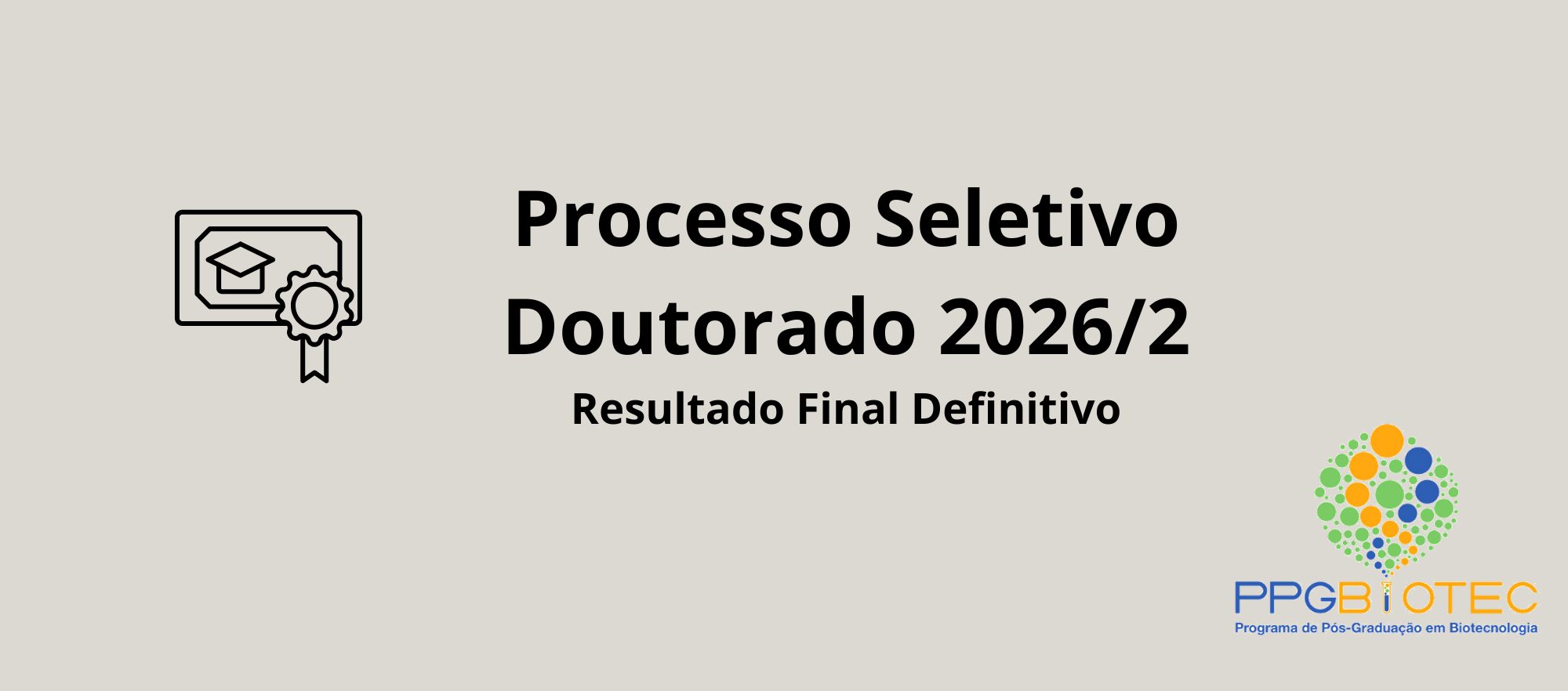 Processo Seletivo Doutorado 2026/2