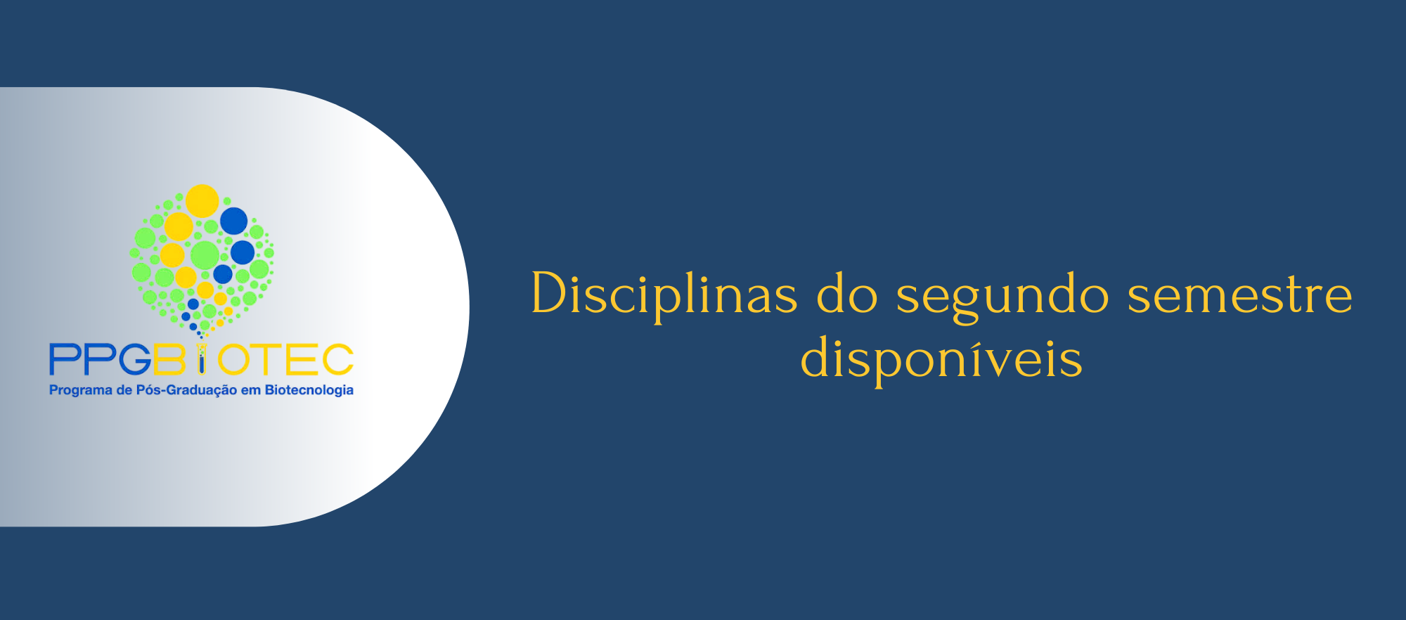 Disciplinas segundo semestre 2026
